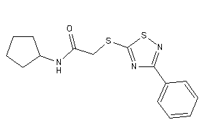 Image of N-cyclopentyl-2-[(3-phenyl-1,2,4-thiadiazol-5-yl)thio]acetamide