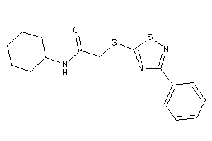 Image of N-cyclohexyl-2-[(3-phenyl-1,2,4-thiadiazol-5-yl)thio]acetamide