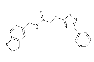 2-[(3-phenyl-1,2,4-thiadiazol-5-yl)thio]-N-piperonyl-acetamide