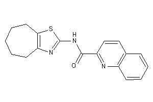 N-(5,6,7,8-tetrahydro-4H-cyclohepta[d]thiazol-2-yl)quinaldamide