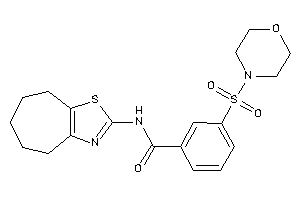 3-morpholinosulfonyl-N-(5,6,7,8-tetrahydro-4H-cyclohepta[d]thiazol-2-yl)benzamide