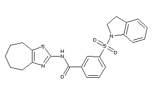 Image of 3-indolin-1-ylsulfonyl-N-(5,6,7,8-tetrahydro-4H-cyclohepta[d]thiazol-2-yl)benzamide