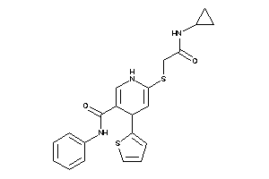 6-[[2-(cyclopropylamino)-2-keto-ethyl]thio]-N-phenyl-4-(2-thienyl)-1,4-dihydropyridine-3-carboxamide