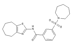 3-(azepan-1-ylsulfonyl)-N-(5,6,7,8-tetrahydro-4H-cyclohepta[d]thiazol-2-yl)benzamide