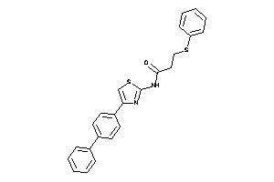 Image of N-[4-(4-phenylphenyl)thiazol-2-yl]-3-(phenylthio)propionamide