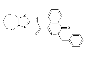 Image of 3-benzyl-4-keto-N-(5,6,7,8-tetrahydro-4H-cyclohepta[d]thiazol-2-yl)phthalazine-1-carboxamide