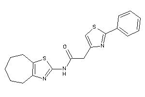 Image of 2-(2-phenylthiazol-4-yl)-N-(5,6,7,8-tetrahydro-4H-cyclohepta[d]thiazol-2-yl)acetamide