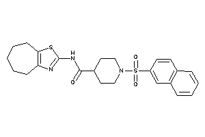 1-(2-naphthylsulfonyl)-N-(5,6,7,8-tetrahydro-4H-cyclohepta[d]thiazol-2-yl)isonipecotamide