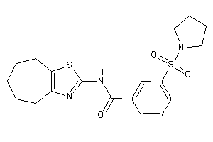3-pyrrolidinosulfonyl-N-(5,6,7,8-tetrahydro-4H-cyclohepta[d]thiazol-2-yl)benzamide