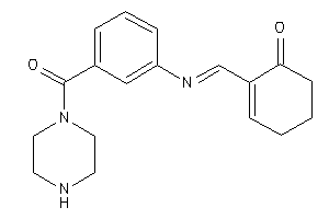 2-[[3-(piperazine-1-carbonyl)phenyl]iminomethyl]cyclohex-2-en-1-one