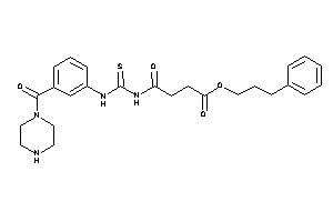Image of 4-keto-4-[[3-(piperazine-1-carbonyl)phenyl]thiocarbamoylamino]butyric Acid 3-phenylpropyl Ester
