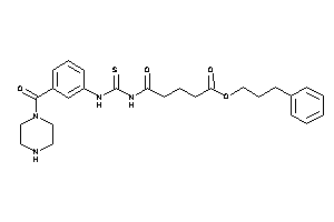 Image of 5-keto-5-[[3-(piperazine-1-carbonyl)phenyl]thiocarbamoylamino]valeric Acid 3-phenylpropyl Ester