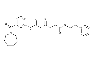 Image of 4-[[3-(azepane-1-carbonyl)phenyl]thiocarbamoylamino]-4-keto-butyric Acid Phenethyl Ester