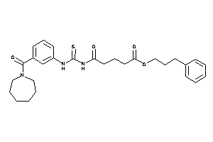 Image of 5-[[3-(azepane-1-carbonyl)phenyl]thiocarbamoylamino]-5-keto-valeric Acid 3-phenylpropyl Ester