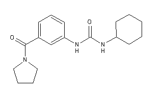 Image of 1-cyclohexyl-3-[3-(pyrrolidine-1-carbonyl)phenyl]urea