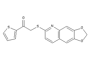 2-([1,3]dioxolo[4,5-g]quinolin-6-ylthio)-1-(2-thienyl)ethanone