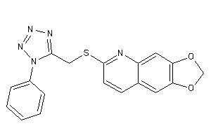 Image of 6-[(1-phenyltetrazol-5-yl)methylthio]-[1,3]dioxolo[4,5-g]quinoline