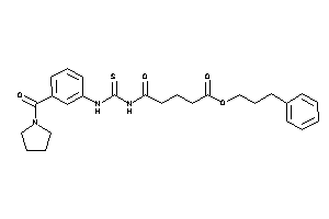 Image of 5-keto-5-[[3-(pyrrolidine-1-carbonyl)phenyl]thiocarbamoylamino]valeric Acid 3-phenylpropyl Ester