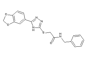 2-[[5-(1,3-benzodioxol-5-yl)-4H-1,2,4-triazol-3-yl]thio]-N-benzyl-acetamide