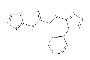 2-[(4-phenyl-1,2,4-triazol-3-yl)thio]-N-(1,3,4-thiadiazol-2-yl)acetamide