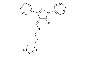 Image of 4-[[2-(1H-imidazol-4-yl)ethylamino]methylene]-2,5-diphenyl-2-pyrazolin-3-one