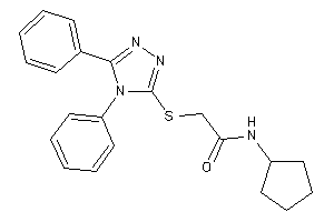 Image of N-cyclopentyl-2-[(4,5-diphenyl-1,2,4-triazol-3-yl)thio]acetamide