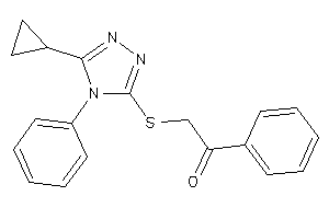 Image of 2-[(5-cyclopropyl-4-phenyl-1,2,4-triazol-3-yl)thio]-1-phenyl-ethanone
