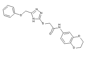 N-(2,3-dihydro-1,4-benzodioxin-6-yl)-2-[[5-(phenoxymethyl)-4H-1,2,4-triazol-3-yl]thio]acetamide