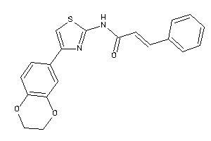 Image of N-[4-(2,3-dihydro-1,4-benzodioxin-6-yl)thiazol-2-yl]-3-phenyl-acrylamide