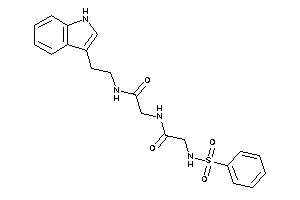 Image of 2-[[2-(benzenesulfonamido)acetyl]amino]-N-[2-(1H-indol-3-yl)ethyl]acetamide