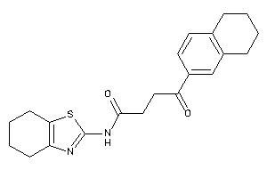 Image of 4-keto-N-(4,5,6,7-tetrahydro-1,3-benzothiazol-2-yl)-4-tetralin-6-yl-butyramide