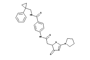 4-[[2-(4-keto-2-pyrrolidino-2-thiazolin-5-yl)acetyl]amino]-N-[(1-phenylcyclopropyl)methyl]benzamide