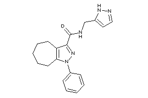 Image of 1-phenyl-N-(1H-pyrazol-5-ylmethyl)-5,6,7,8-tetrahydro-4H-cyclohepta[c]pyrazole-3-carboxamide