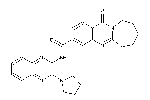 Image of 12-keto-N-(3-pyrrolidinoquinoxalin-2-yl)-7,8,9,10-tetrahydro-6H-azepino[2,1-b]quinazoline-3-carboxamide