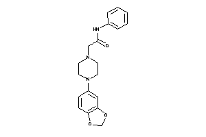 Image of 2-[4-(1,3-benzodioxol-5-yl)piperazino]-N-phenyl-acetamide