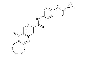 Image of N-[4-(cyclopropanecarbonylamino)phenyl]-12-keto-7,8,9,10-tetrahydro-6H-azepino[2,1-b]quinazoline-3-carboxamide
