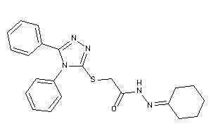 Image of N-(cyclohexylideneamino)-2-[(4,5-diphenyl-1,2,4-triazol-3-yl)thio]acetamide