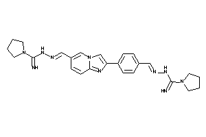 Image of N-[[2-[4-[(pyrrolidine-1-carboximidoylhydrazono)methyl]phenyl]imidazo[1,2-a]pyridin-6-yl]methyleneamino]pyrrolidine-1-carboxamidine