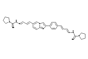 Image of N-[3-[2-[4-[3-(pyrrolidine-1-carboximidoylhydrazono)prop-1-enyl]phenyl]imidazo[1,2-a]pyridin-6-yl]prop-2-enylideneamino]pyrrolidine-1-carboxamidine