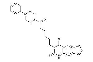 7-[6-keto-6-(4-phenylpiperazino)hexyl]-6-thioxo-5H-[1,3]dioxolo[4,5-g]quinazolin-8-one