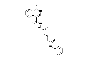 Image of 2-[[2-keto-2-[N'-(4-keto-3H-phthalazine-1-carbonyl)hydrazino]ethyl]thio]-N-phenyl-acetamide