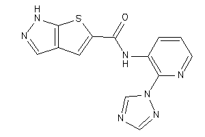 Image of N-[2-(1,2,4-triazol-1-yl)-3-pyridyl]-1H-thieno[2,3-c]pyrazole-5-carboxamide