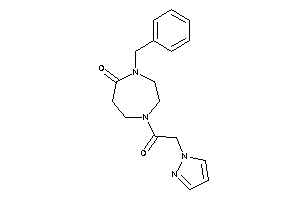 4-benzyl-1-(2-pyrazol-1-ylacetyl)-1,4-diazepan-5-one