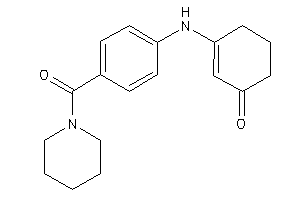 3-[4-(piperidine-1-carbonyl)anilino]cyclohex-2-en-1-one