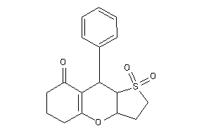 1,1-diketo-9-phenyl-2,3,3a,5,6,7,9,9a-octahydrothieno[3,2-b]chromen-8-one