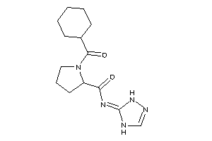 Image of 1-(cyclohexanecarbonyl)-N-(1,4-dihydro-1,2,4-triazol-5-ylidene)pyrrolidine-2-carboxamide