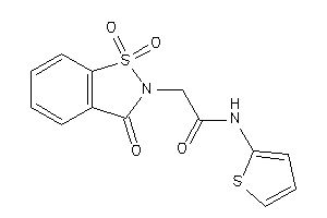Image of N-(2-thienyl)-2-(1,1,3-triketo-1,2-benzothiazol-2-yl)acetamide