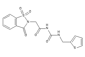 N-(2-thenylcarbamoyl)-2-(1,1,3-triketo-1,2-benzothiazol-2-yl)acetamide