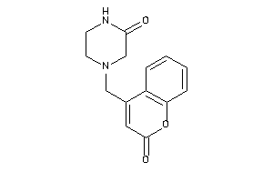 Image of 4-[(2-ketochromen-4-yl)methyl]piperazin-2-one