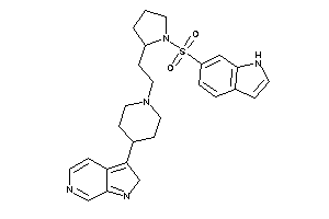 3-[1-[2-[1-(1H-indol-6-ylsulfonyl)pyrrolidin-2-yl]ethyl]-4-piperidyl]-2H-pyrrolo[2,3-c]pyridine